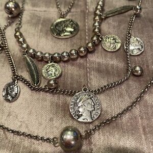 5 layer Roman Coin Necklace